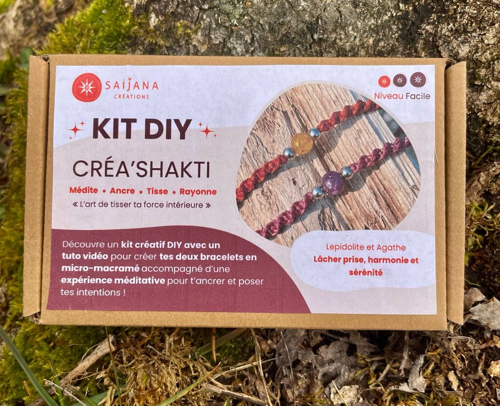 Kit DIY – Créa shakti – Violet/acajou